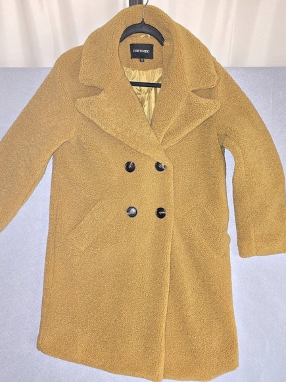 Driftwood Teddy Coat Yellow/Mustard Size Small Like New Cozy Trendy Cute Style